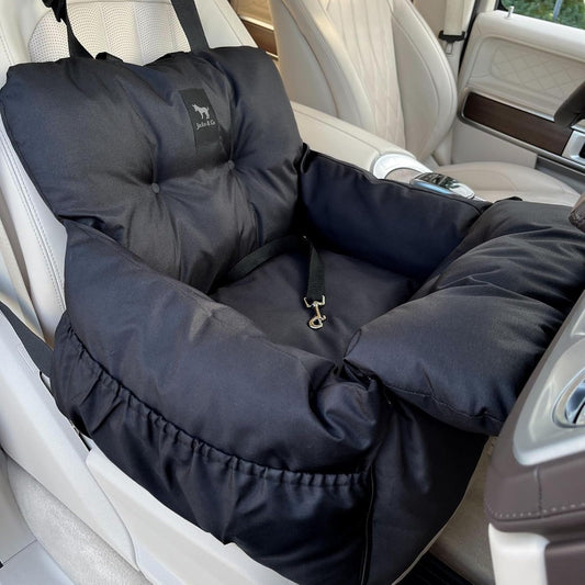 - Premium Dog Car Seat Bed for Small & Medium Dogs up to 25Lbs, Soft Travel Bed & Carrier Bag for Pets, Puppies, Cats Front or Back Seat, Machine Washable & Water Resistant (Black (1-25Lbs)